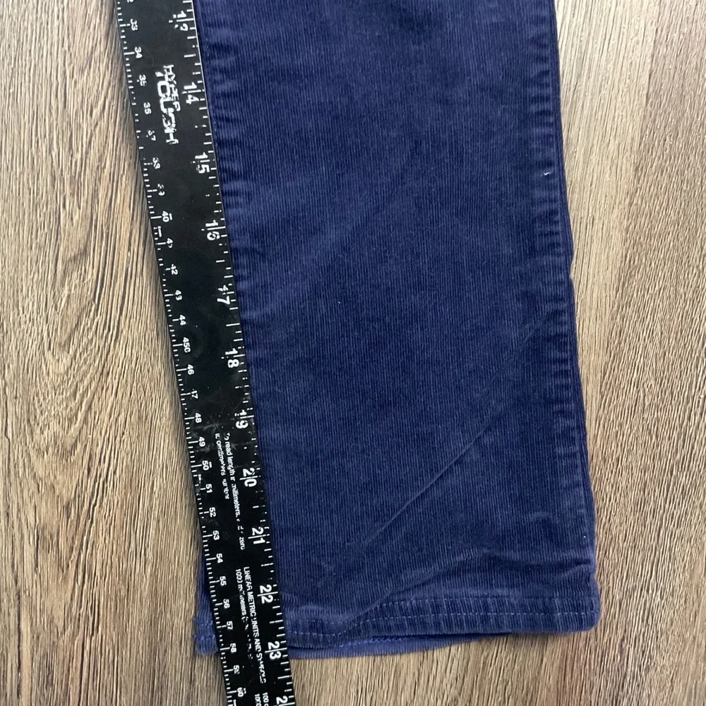 Vineyard Vines Corduroy‎ Straight Leg Pants Girls 12 Navy Blue Adjustable Preppy